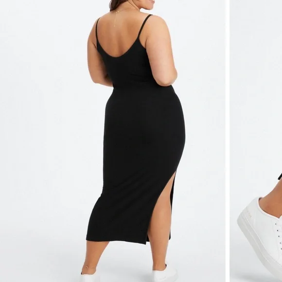 Fabletics seamless, body con ribbed midi dress - Picture 3 of 9